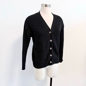 Hudson Black Cardigan Knit Button Down XS